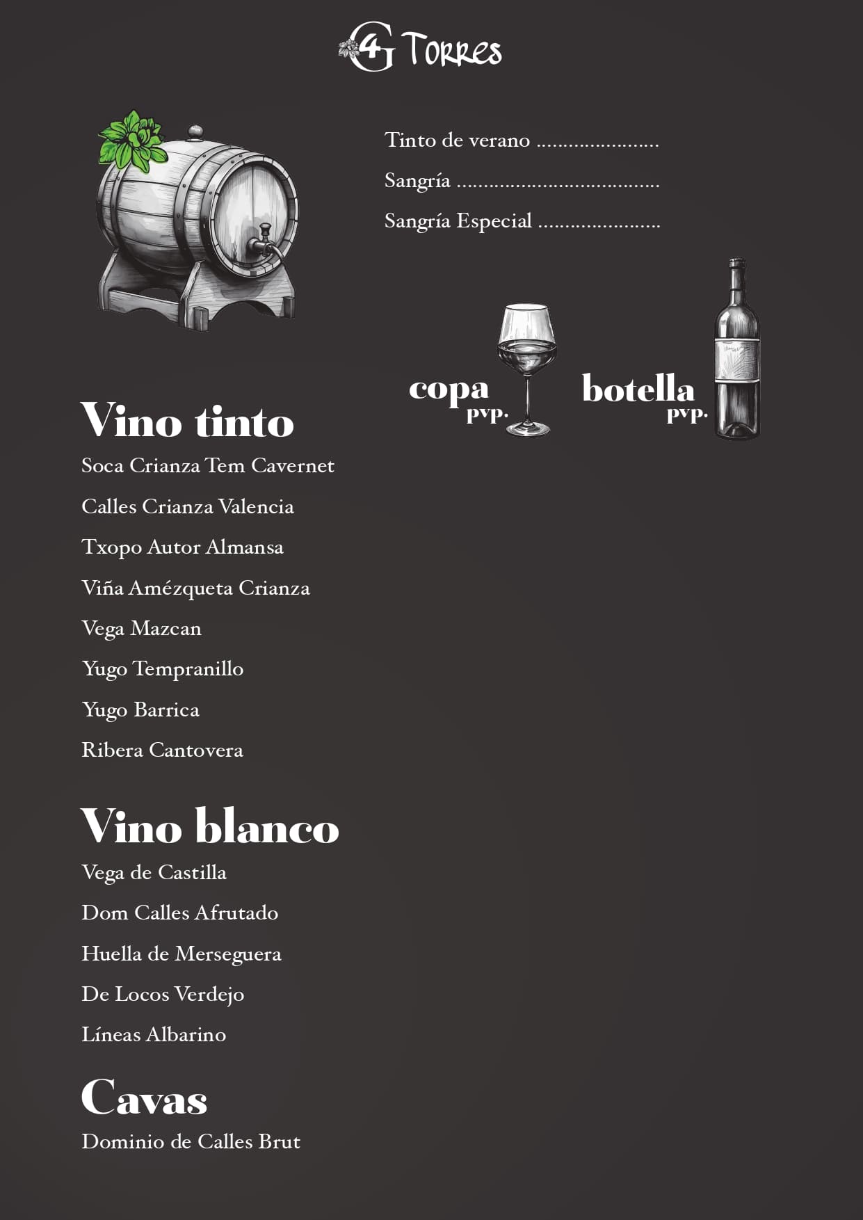 carta página 4 bar 4 torres