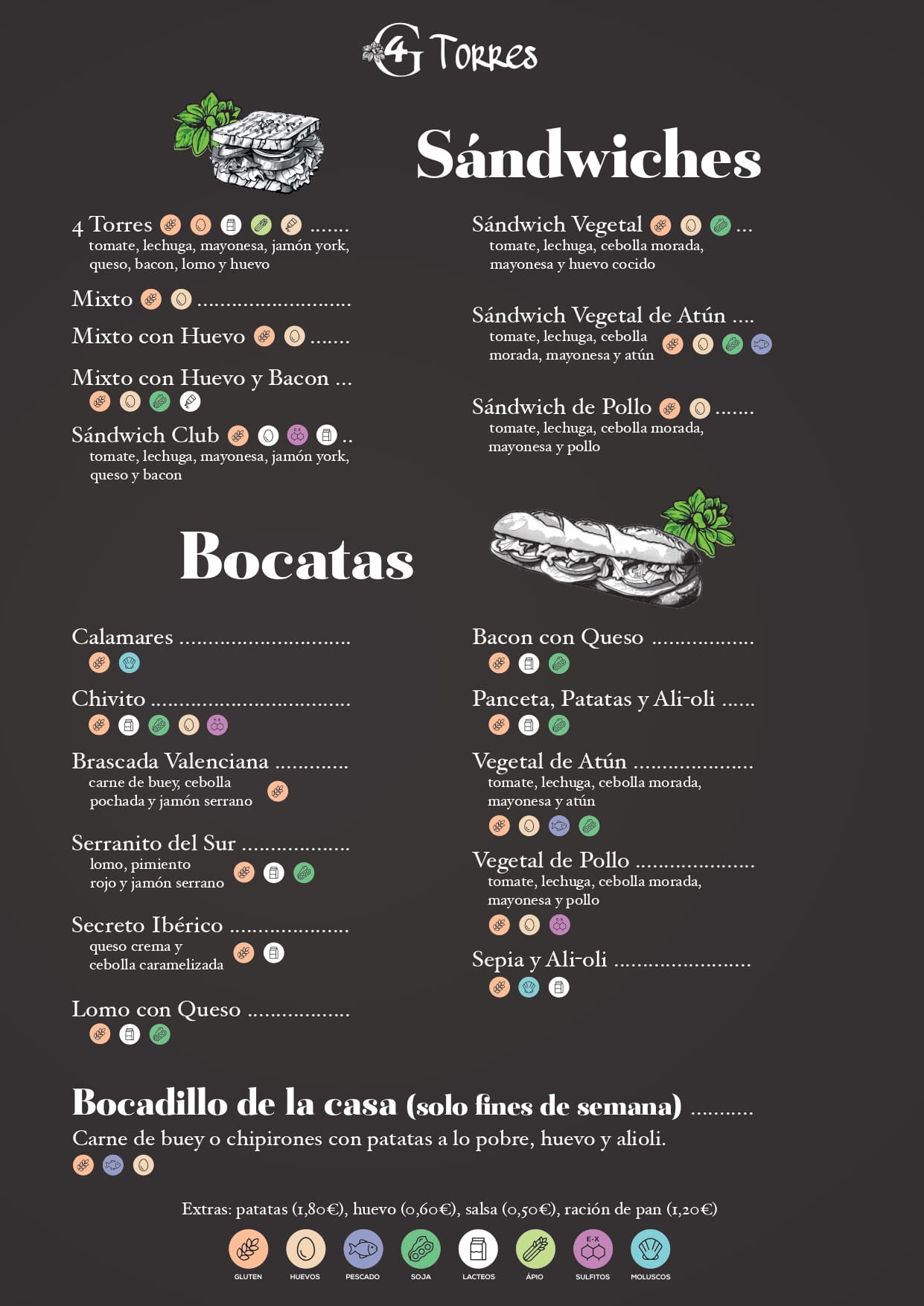 carta página 6 bar 4 torres